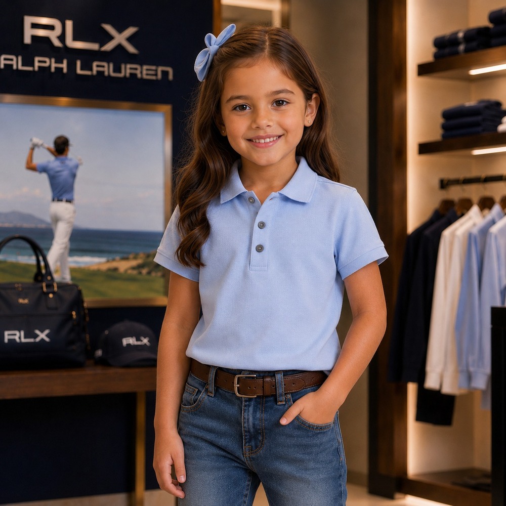 RLX RALPH LAUREN Kids New 6X Polo Performance Shirt Oxf Blue Wicking Quick Dry